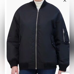 NWT Hudson Oversized Bomber Jacket Women’s XL Black Pockets Coat Streetwear